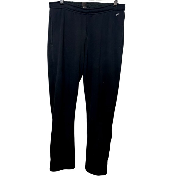 Rei Mens Black Fleece Drawstring Pocket Zip Stretch Sweatpants joggers Outdoor M - Picture 1 of 6